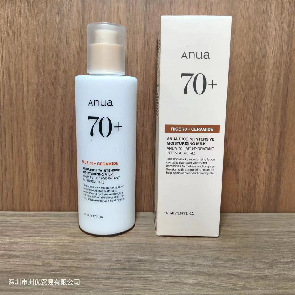 Loção Hidratante ANUA 70 com Água de Arroz e Niacinamida – Hidratação Diária, Brilho Natural e Efeito Glass Skin