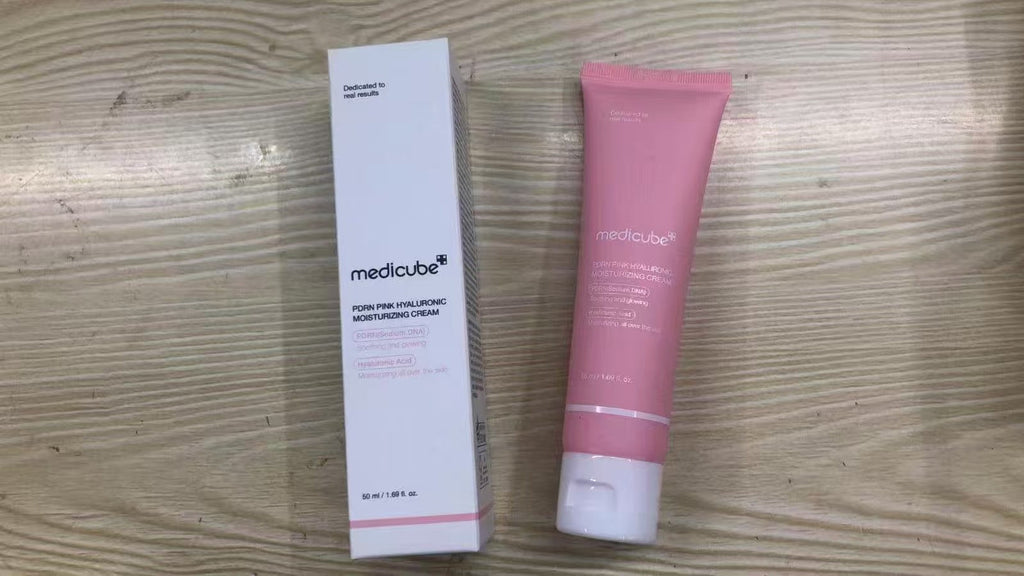 Medicube com Ácido Hialurônico Creme Hidratante Rosa PDRN | Recuperação de Imperfeições e Hidratação Profunda
