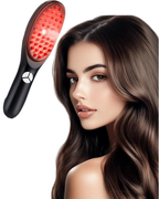 Escova Massageadora Capilar com LED 4 em 1 e Carga Para Serum para Crescimento e Fortalecimento dos Cabelos