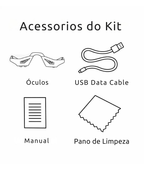 Óculos de Beleza para Olhos com Microcorrente EMS, Luz Vermelha de 650nm, Alívio da Fadiga Ocular, Remoção de Olheiras e Redução de Bolsas
