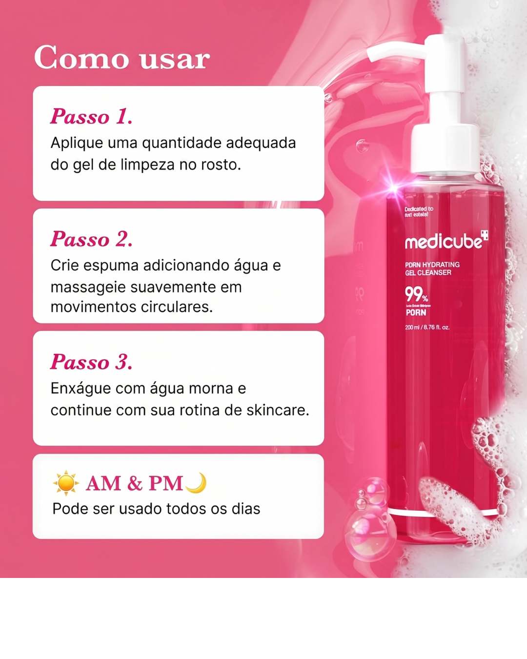 Medicube PDRN Hydrating Gel Cleanser Gel de Limpeza Facial Hidratante
