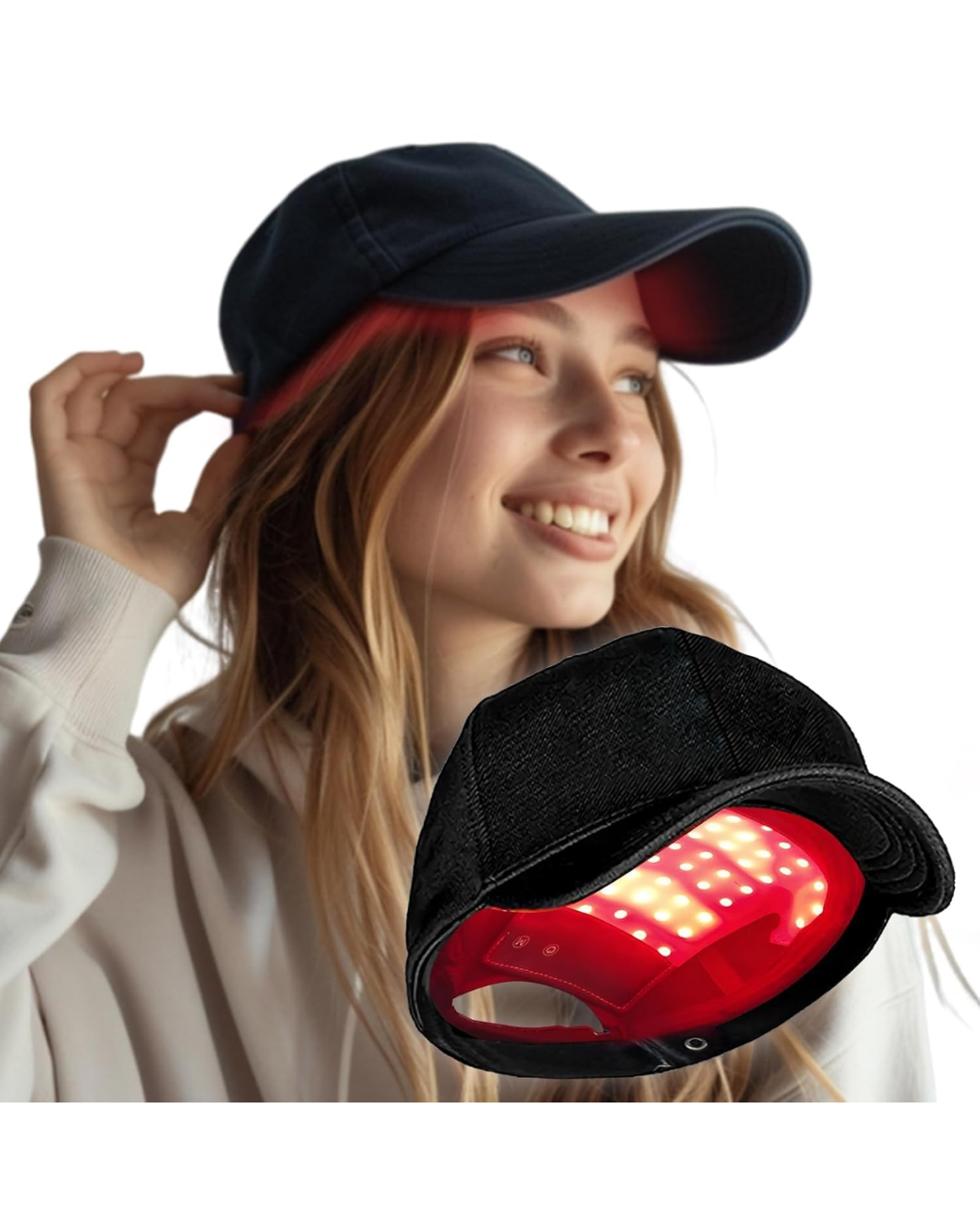 Boné com Led Terapia para Crescimento Capilar – Baixa Intensidade para Homens e Mulheres