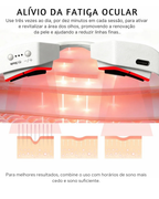 Óculos de Beleza para Olhos com Microcorrente EMS, Luz Vermelha de 650nm, Alívio da Fadiga Ocular, Remoção de Olheiras e Redução de Bolsas