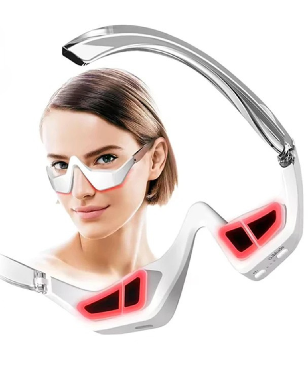 Óculos de Beleza para Olhos com Microcorrente EMS, Luz Vermelha de 650nm, Alívio da Fadiga Ocular, Remoção de Olheiras e Redução de Bolsas