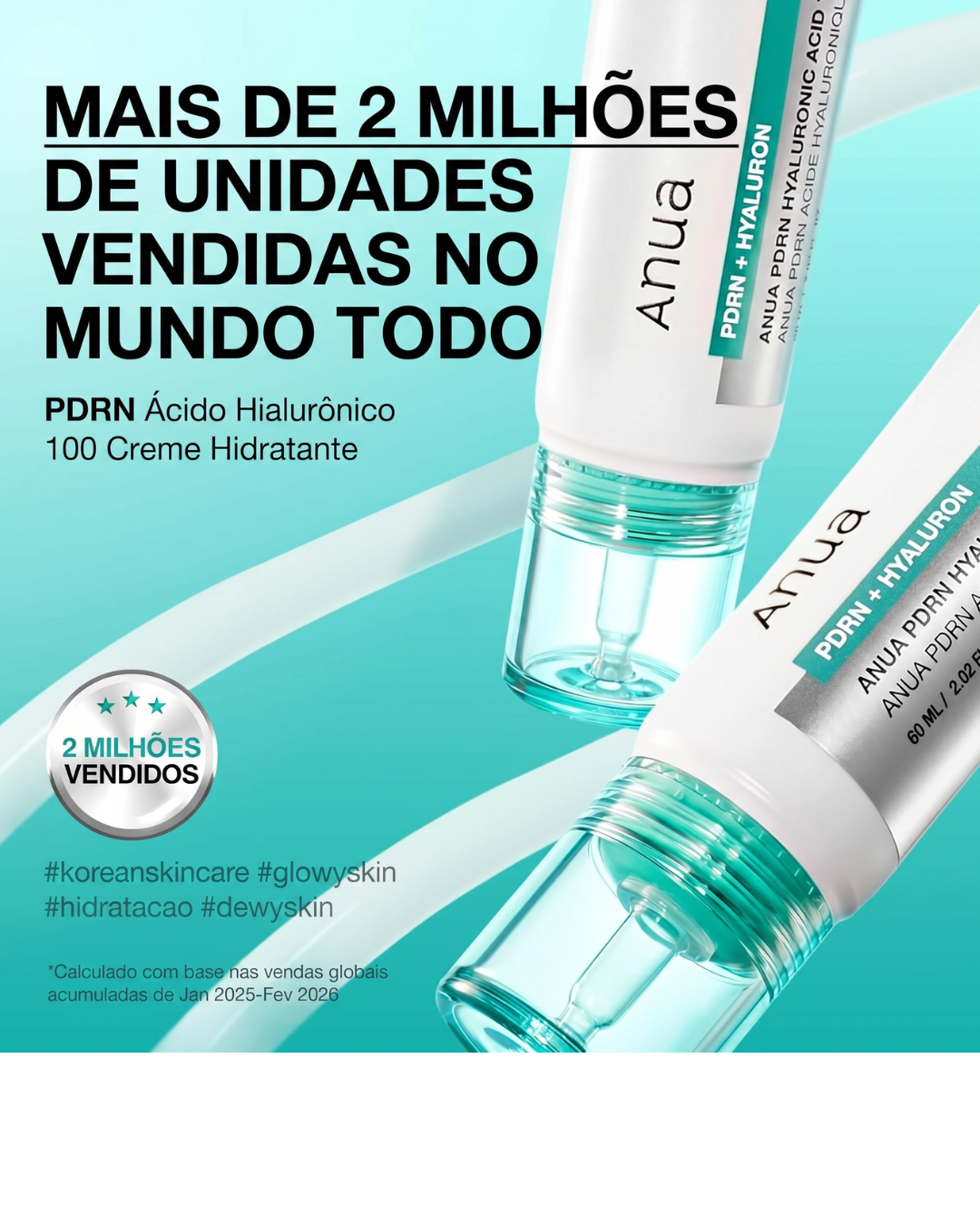 ANUA PDRN com Ácido Hialurônico 100 Creme Hidratante Profundo Calmante para o Rosto 60ml