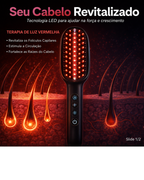 Escova Massageadora Capilar com LED 4 em 1 e Carga Para Serum para Crescimento e Fortalecimento dos Cabelos