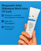 ROUND LAB Birch Juice UV LOCK SPF45 50ml – Protetor Solar Hidratante Coreano, Textura Leve e Glow,  Pele Sensível
