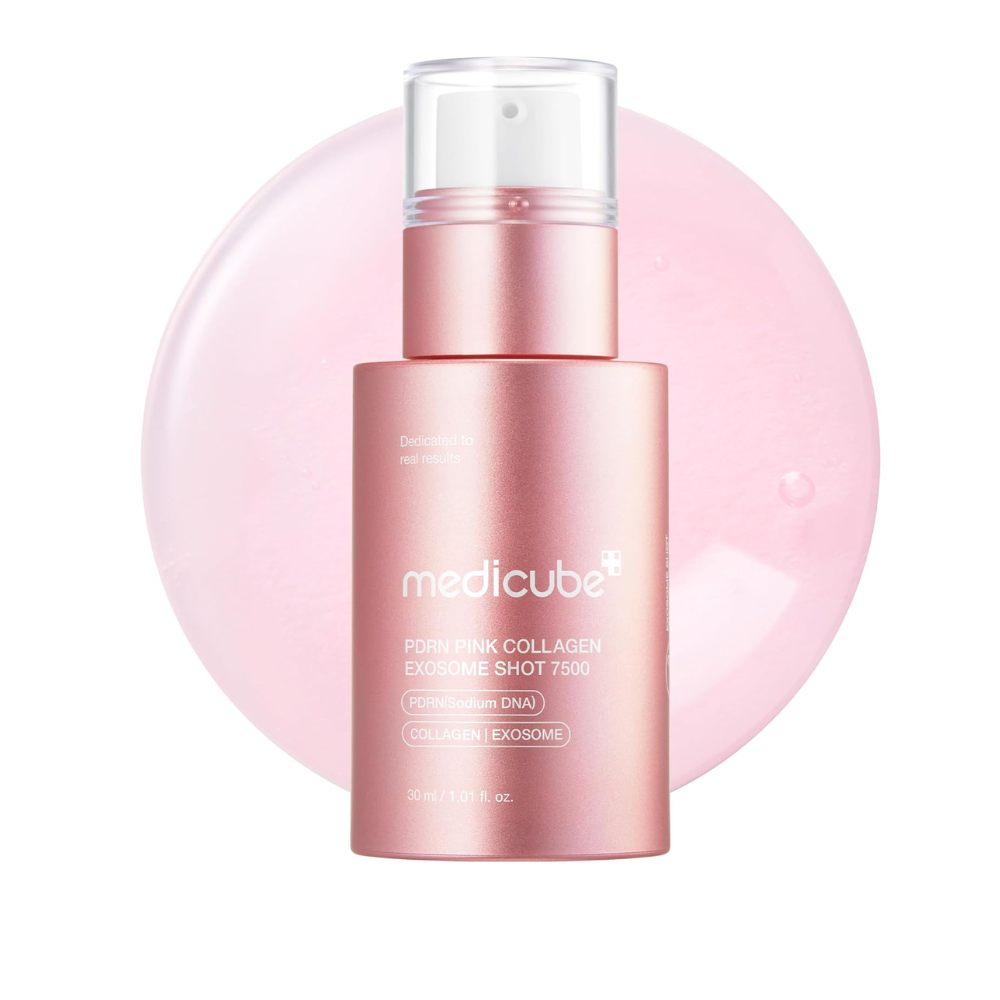 Medicube PDRN Pink Collagen Exosome 7500 PPM | Sérum Coreano para Pele de Vidro, Renovação, Elasticidade e Brilho Intenso