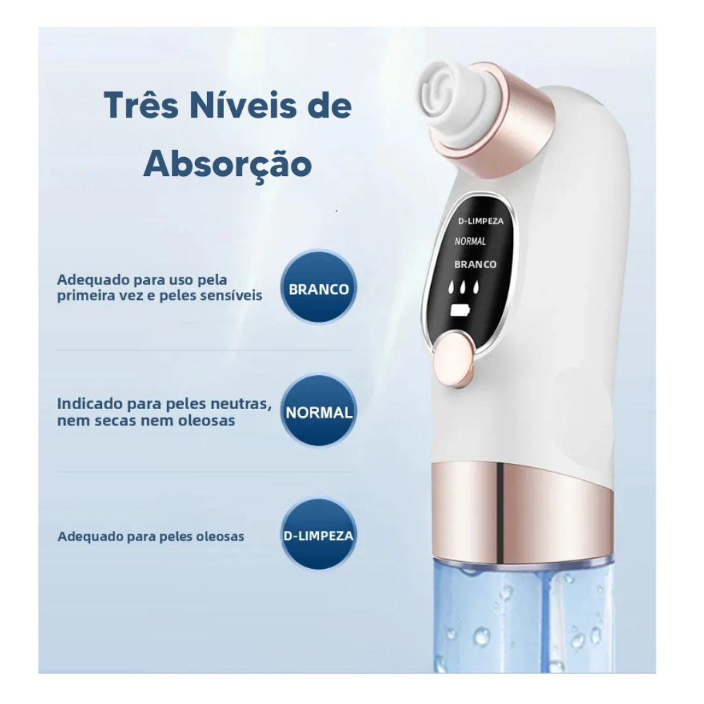 Removedor Elétrico de Cravos com Tecnologia Hailicare - Tratamento de Poros, Sucção a Vácuo