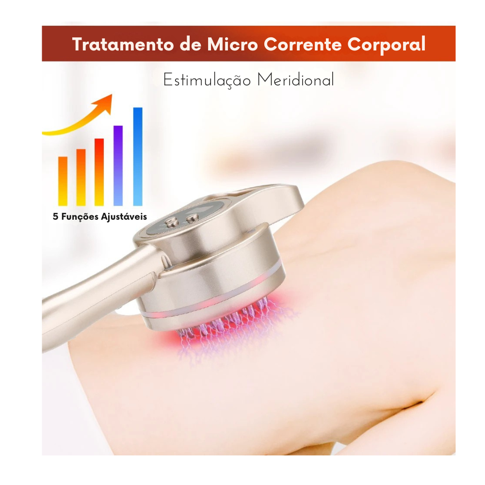 Escova de Massagem Elétrica Hailicare, Drenagem linfática, Firmadora, com Microcorrente e  Luz Led