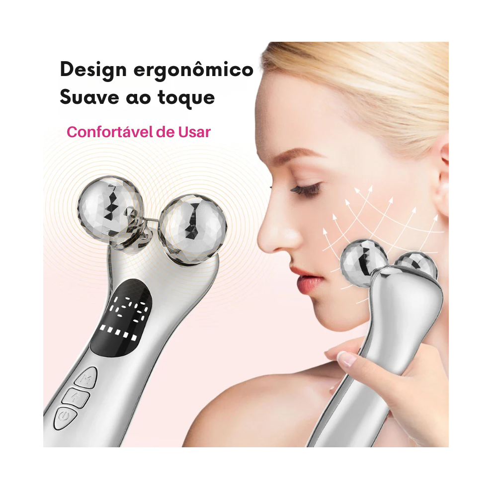 Equipamento Facial Elétrico com Microcorrente e Led - Lifting Facial e Estimulo de Colágeno