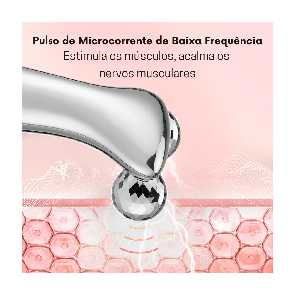 Equipamento Facial Elétrico com Microcorrente e Led - Lifting Facial e Estimulo de Colágeno
