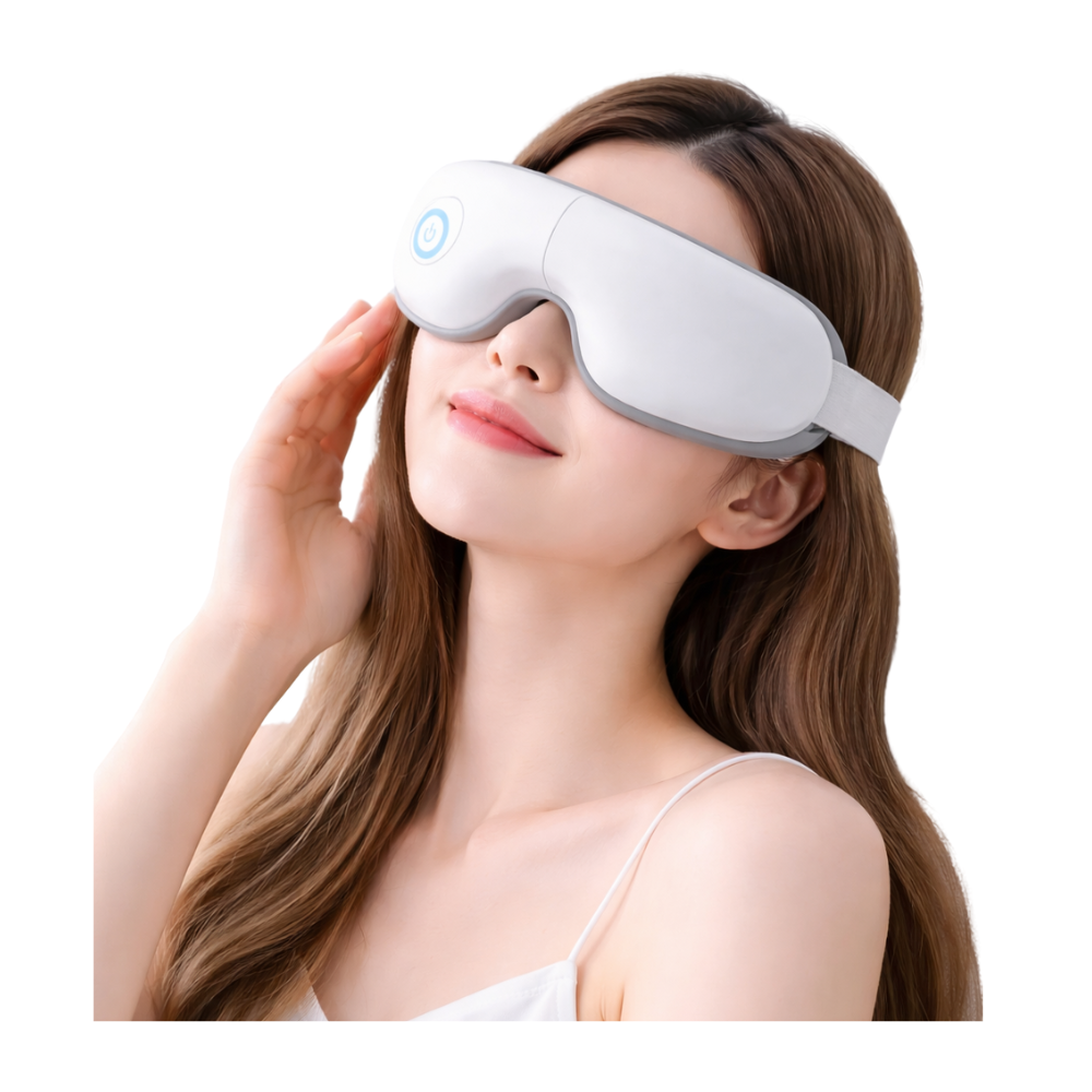 Máscara Massageadora de Olhos Com Aquecimento, Airbag Musical Para Relaxamento