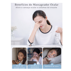 Máscara Massageadora de Olhos Com Aquecimento, Airbag Musical Para Relaxamento