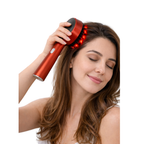 Escova Elétrica Massagem Couro Cabeludo e Terapia Led - Crescimento do Cabelo com Aplicador de Óleo