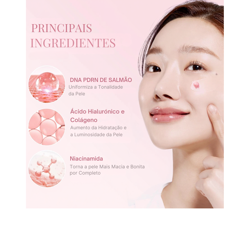 Creme Facial Medicube com PDRN – Hidratação Profunda, Firmeza e Efeito Glass Skin
