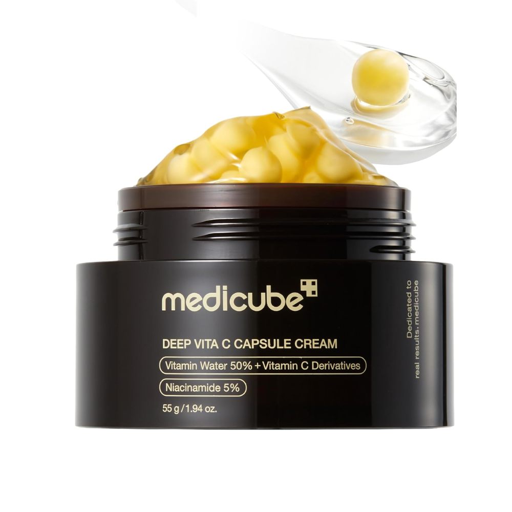 Creme Facial Medicube Deep Vita C Golden Capsule – Vitamina C Pura, Clareamento e Luminosidade