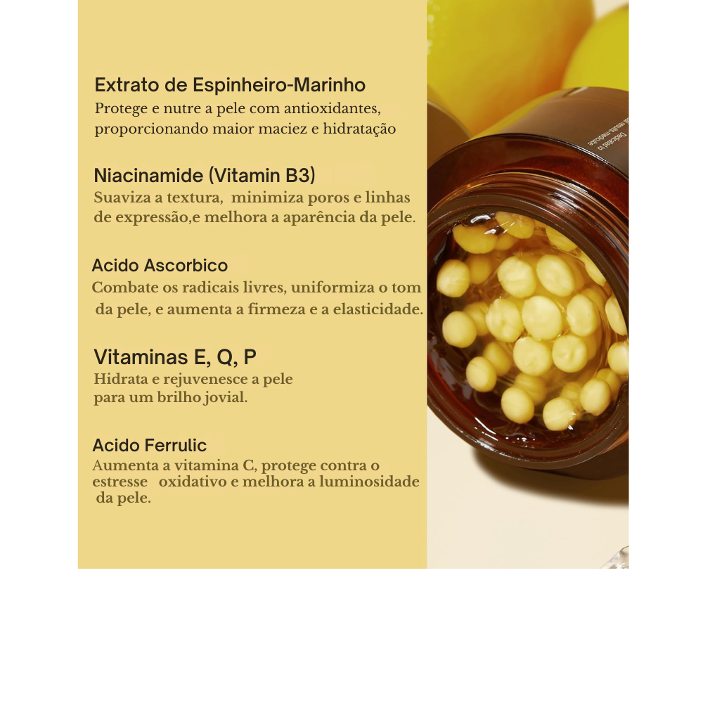 Creme Facial Medicube Deep Vita C Golden Capsule – Vitamina C Pura, Clareamento e Luminosidade