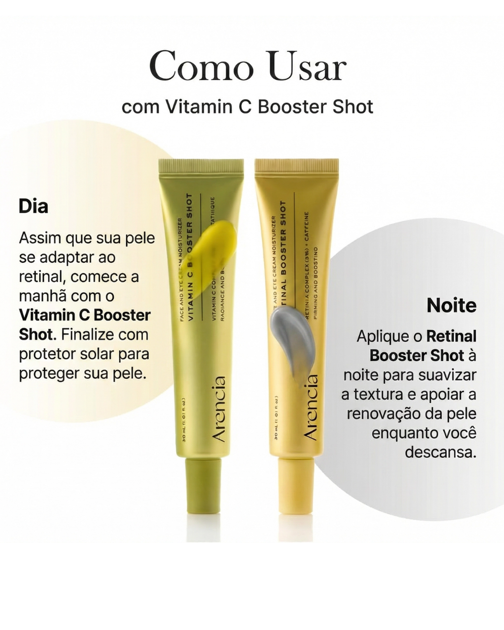Arencia Retinal Booster Shot: Creme Facial Antienvelhecimento - Efeito Tensor, Iluminador, Reduz Linhas Finas