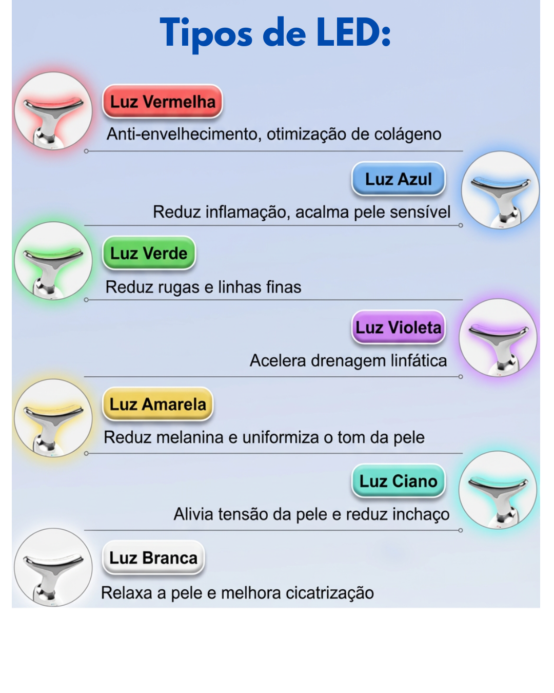 REVELL - Dispositivo de Beleza para Pescoço e Rosto com Microcorrente para lifting facial