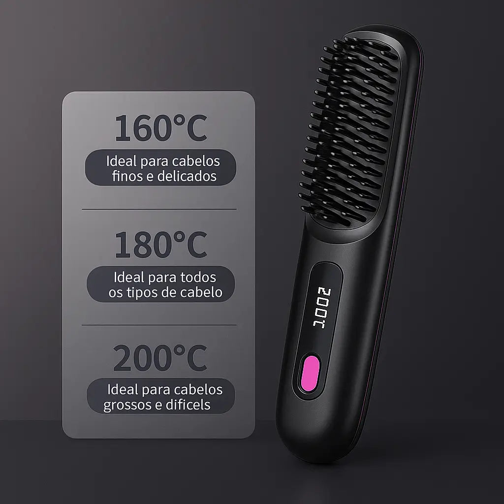 UltraLiss® - Escova Alisadora Portátil Profissional Bivolt - (QUEIMA DE ESTOQUE)
