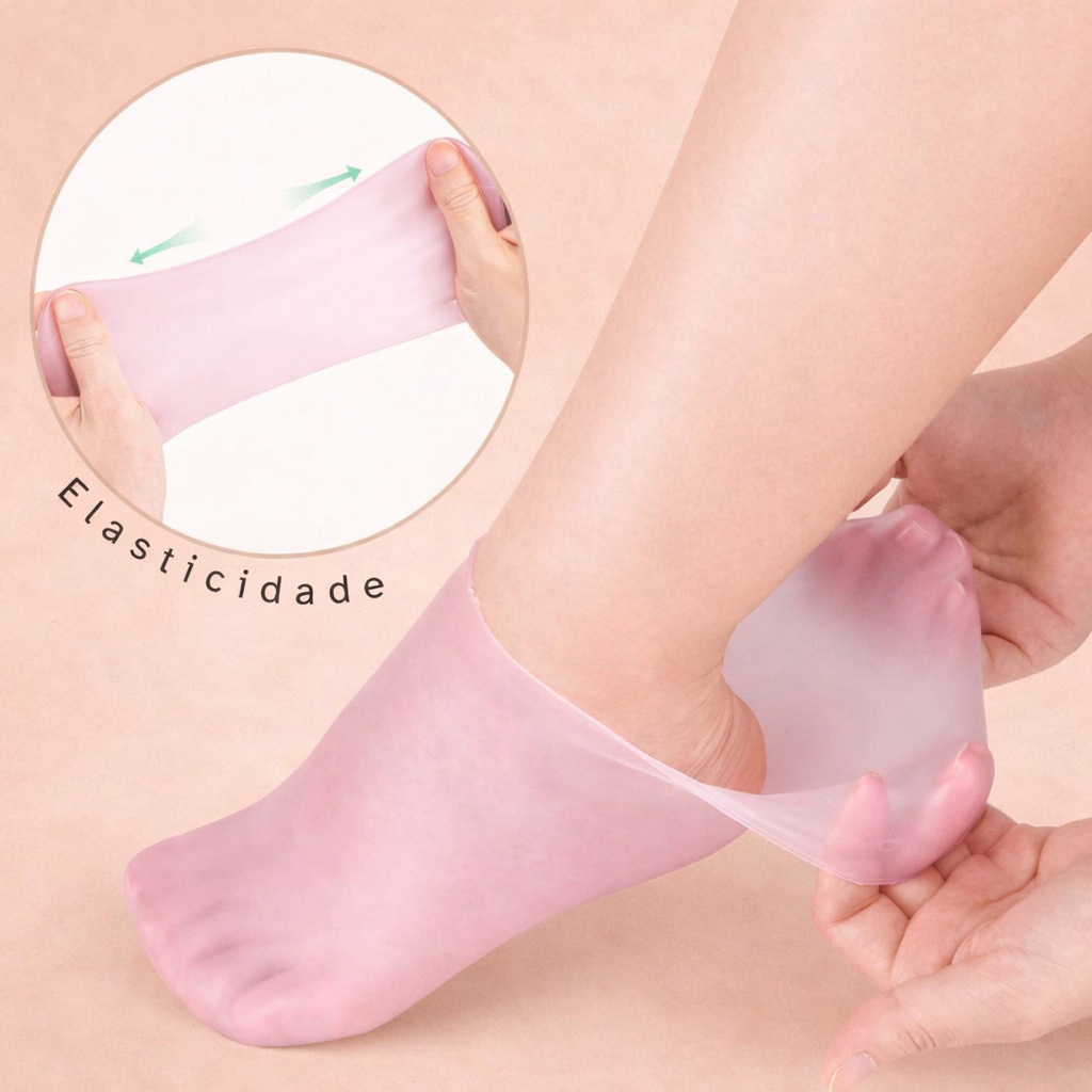 Meias Hidratantes de Silicone para Pés Ressecados | COMPRE 1 PAR E LEVE 2