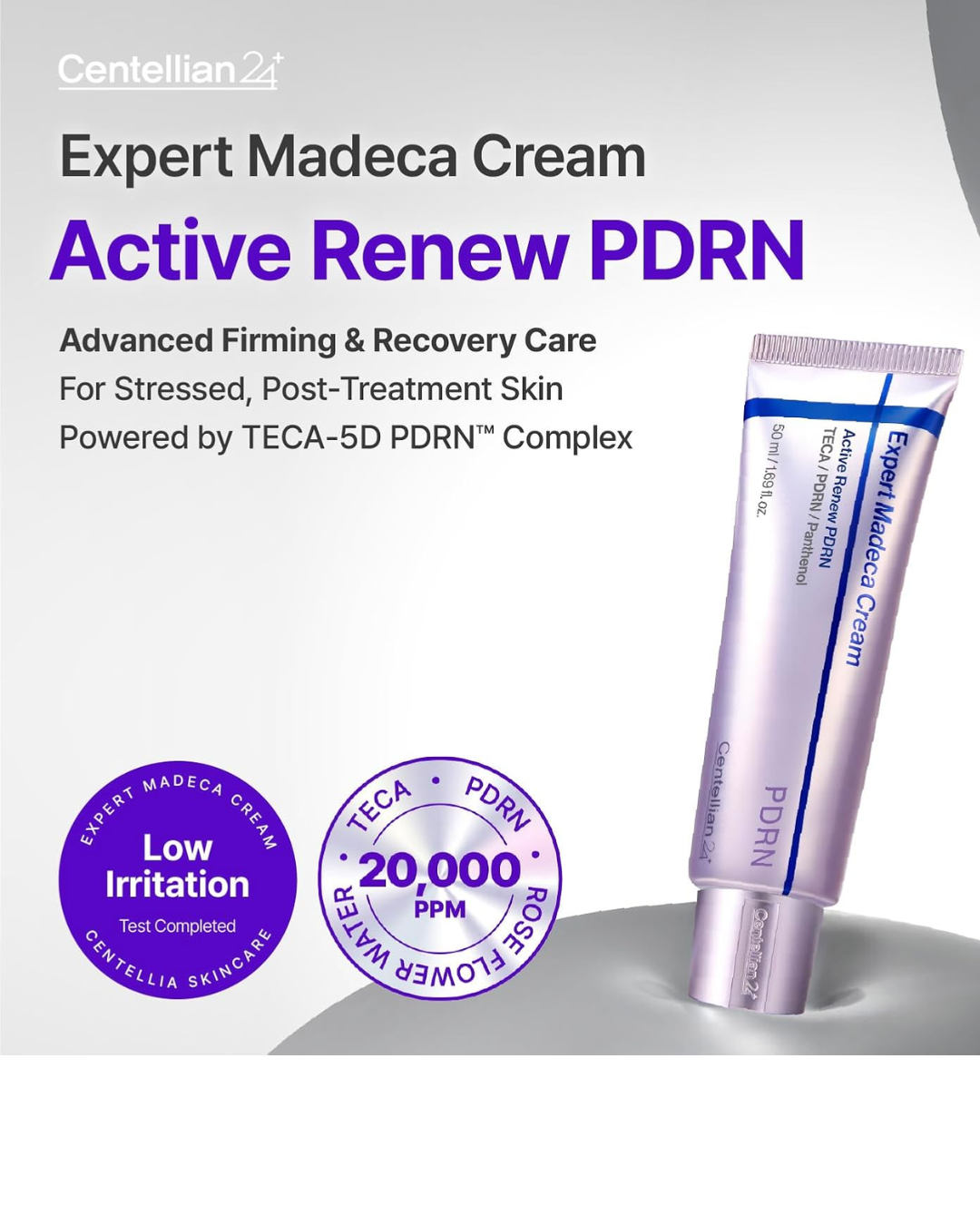 CENTELLIAN 24 Expert Madeca Cream Active Renew PDRN – Creme Facial Firmador com TECA-PDRN, Ácido Hialurônico