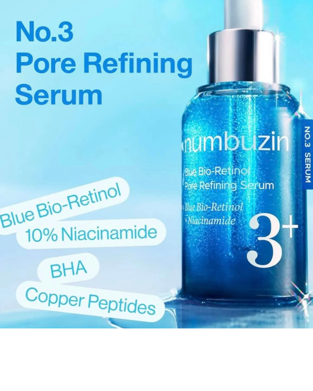 Numbuzin no.3 Bio-Retinol com Niacinamida Anti Sinais e Hidratação
