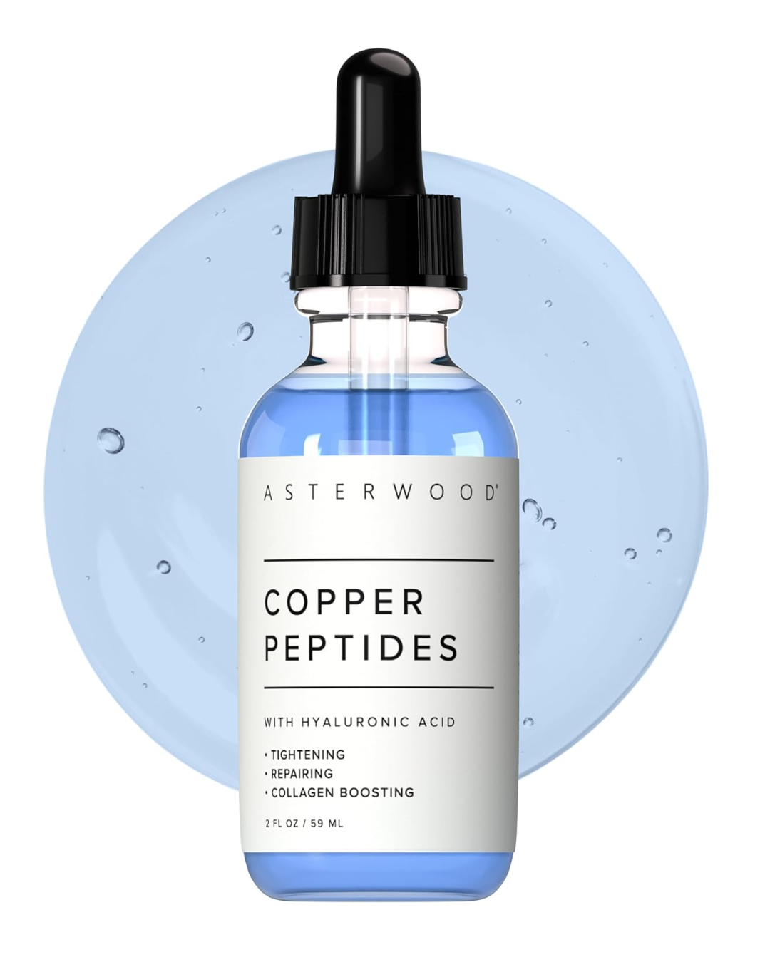 HK-Cu Asterwood Copper Peptideo de Cobre - Serum para Firmeza, Reparação e Estímulo de Colágeno