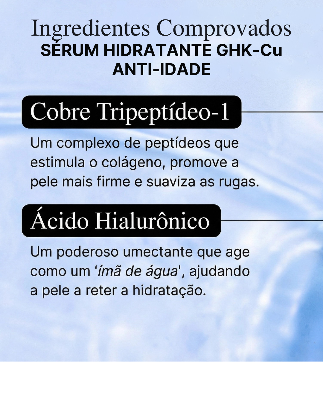HK-Cu Asterwood Copper Peptideo de Cobre - Serum para Firmeza, Reparação e Estímulo de Colágeno