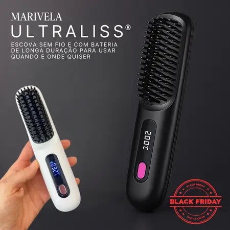 UltraLiss® - Escova Alisadora Portátil Profissional Bivolt - (QUEIMA DE ESTOQUE)