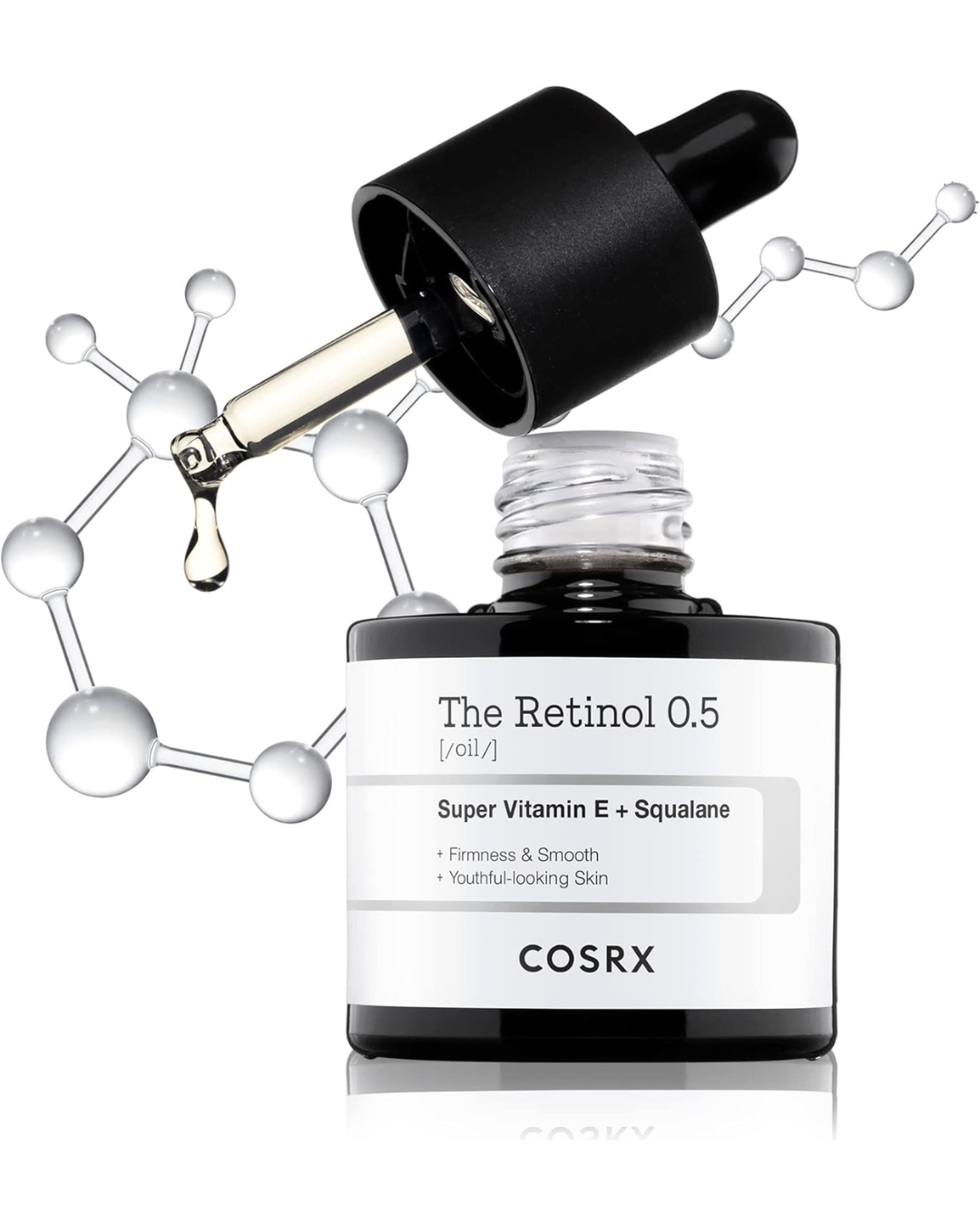 COSRX Óleo de Retinol 0,5% Antienvelhecimento para Rugas, Linhas Finas e Renovação Facial