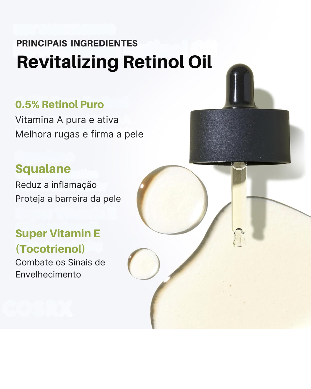 COSRX Óleo de Retinol 0,5% Antienvelhecimento para Rugas, Linhas Finas e Renovação Facial