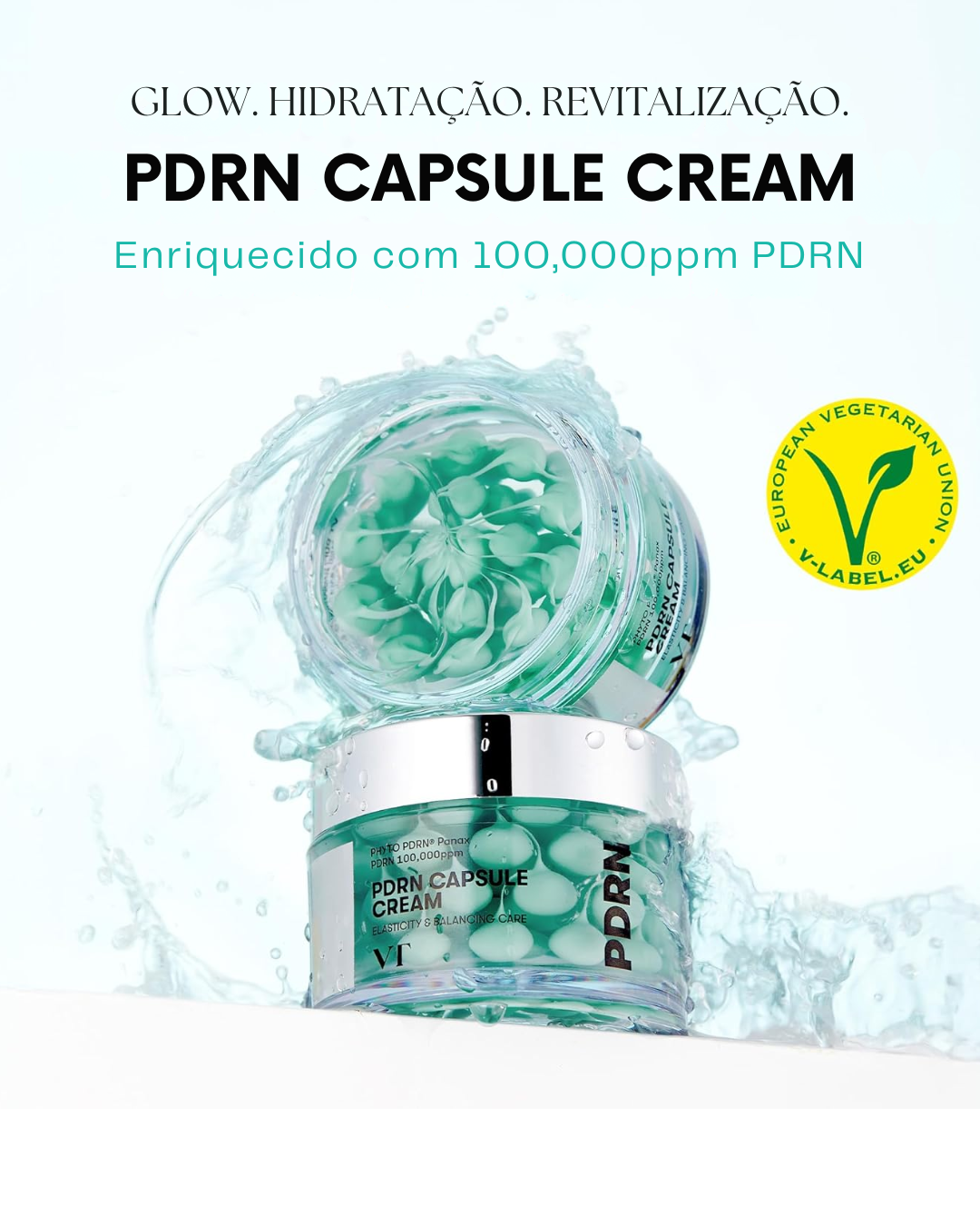 VT COSMETICS PDRN Capsule Cream 100 Creme Facial Firmador com PDRN, Ácido Hialurônico e Peptídeos