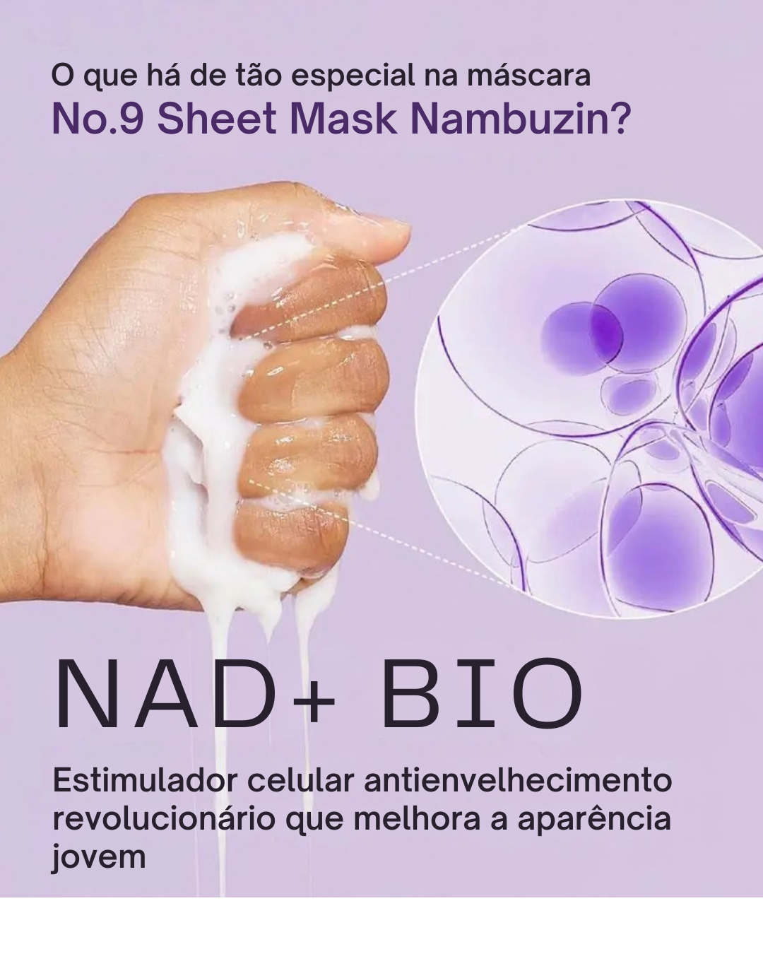 Numbuzin NO.9 NAD + BIO Máscara de Lifting Reparação Profunda Revitalizante Iluminador