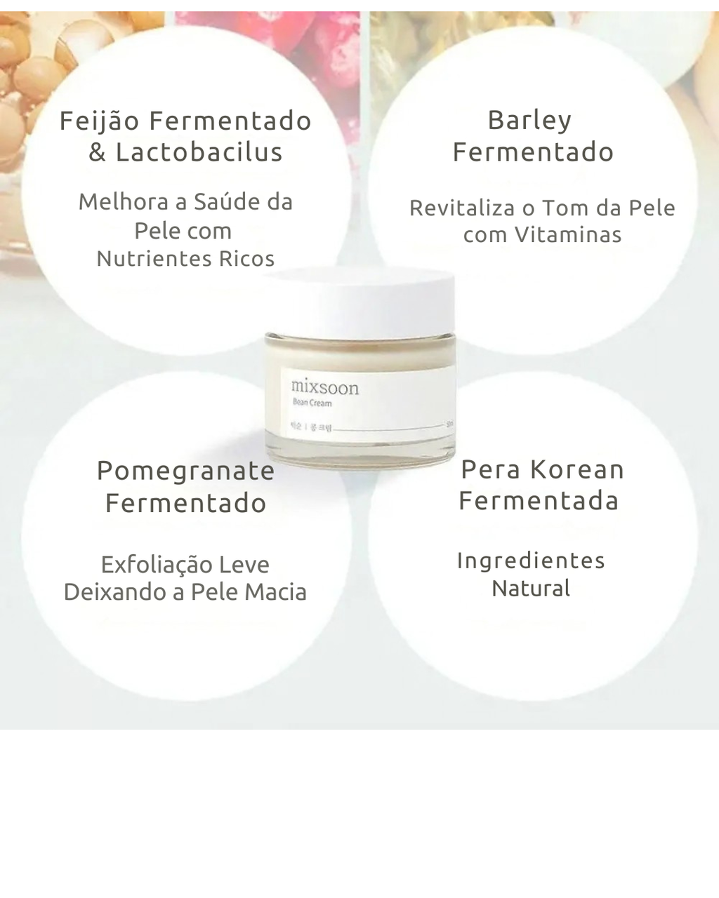 Mixsoon Creme de Feijão (Bean Cream) – Creme Hidratante Intenso para Pele Suave, Macia e com Glow