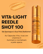 VT Vita-Light Reedle Shot 300 - Sérum Clareador com Vitamina C 99% + CICA REEDLE, Booster Coreano Hidratante e Iluminador