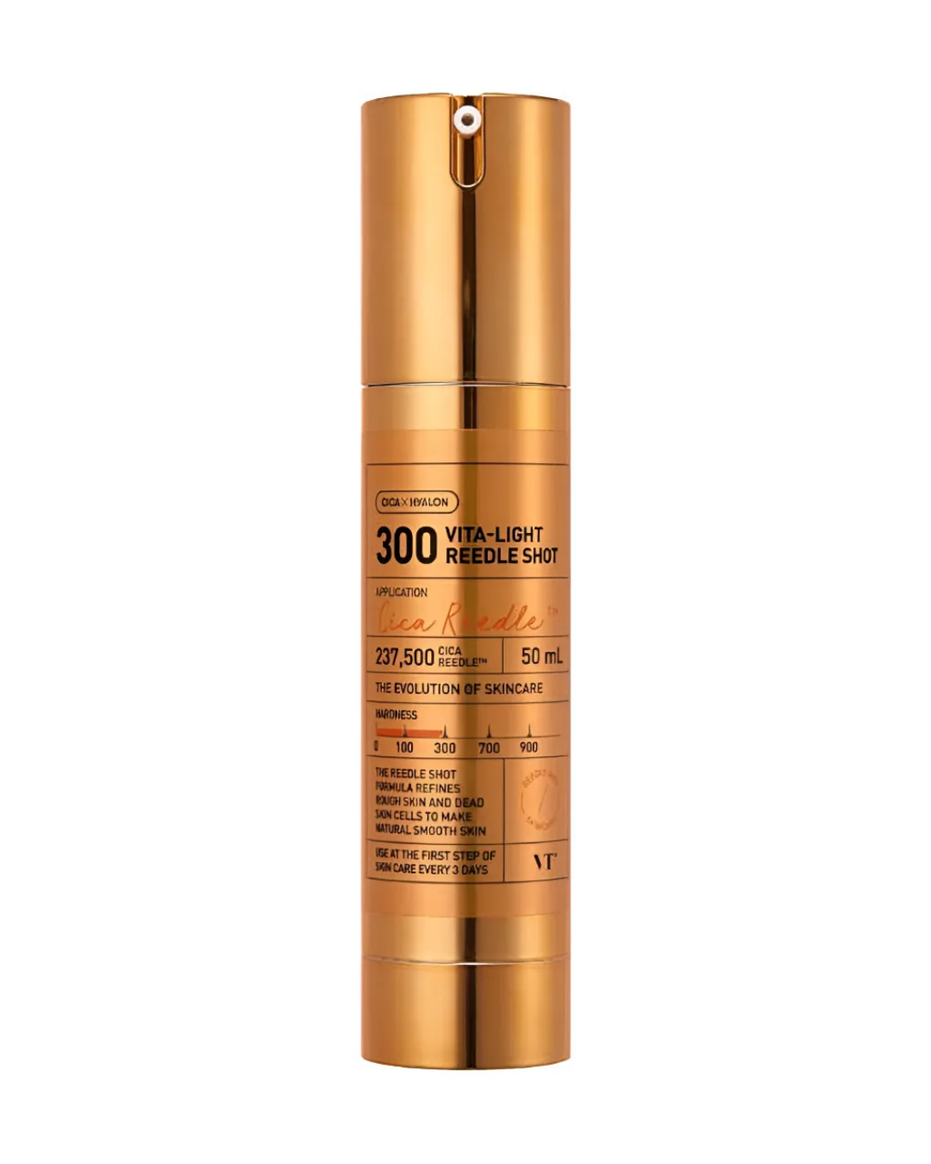 VT Vita-Light Reedle Shot 300 - Sérum Clareador com Vitamina C 99% + CICA REEDLE, Booster Coreano Hidratante e Iluminador