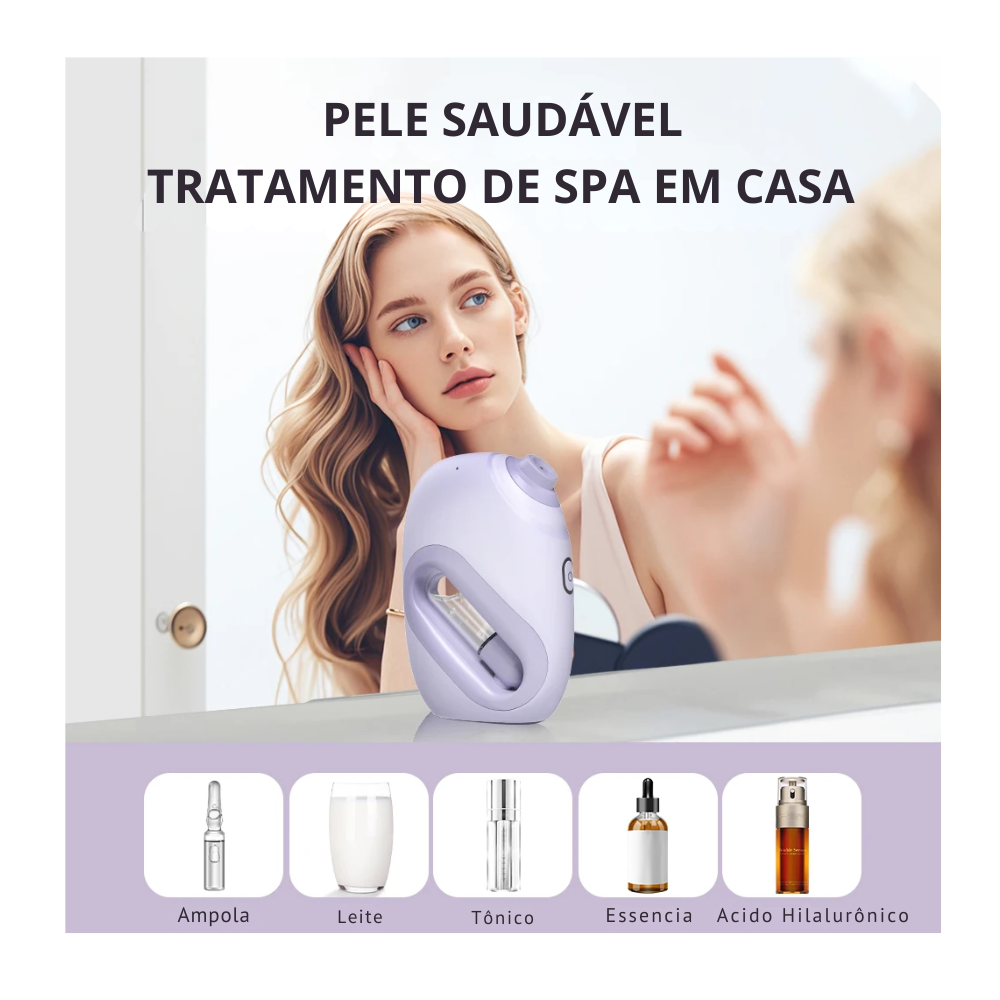 Umidificador facial LIVELY -  Vaporizador , Injeção de Oxigênio, Hidratação e Maciez