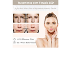 Dispositivo para Face, Pescoço, Mãos e Colo com Luz Led de 7 cores, Colágeno, Anti Sinais e Anti Acne