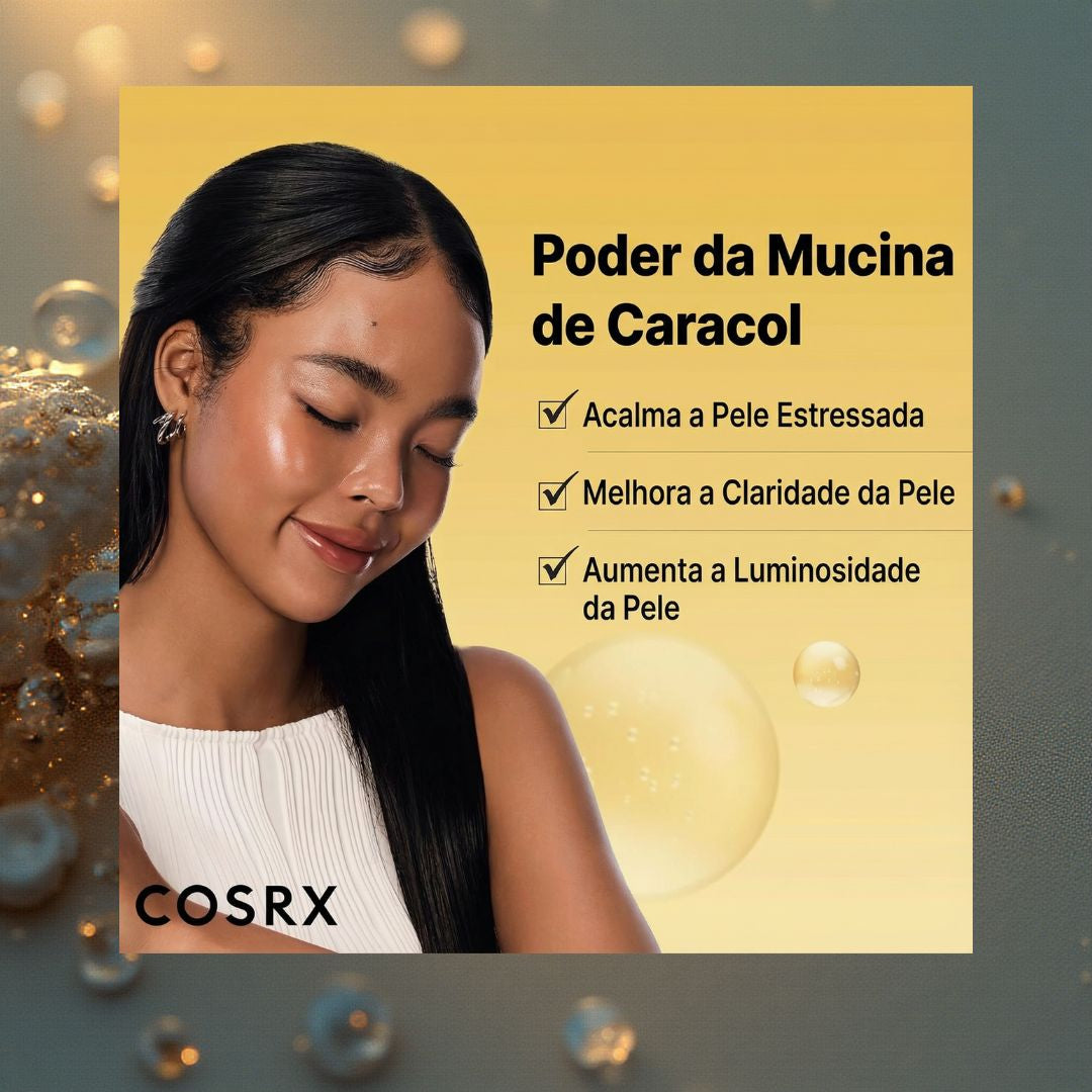 Kit COSRX Advanced Snail 4 Passos – Mucina de Caracol para Reparação, Hidratação Profunda e Pele Revitalizada