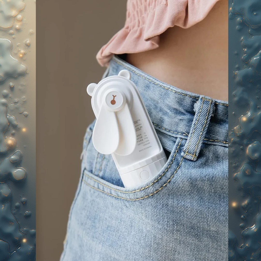 Ventilador de Bolso com Carregador USB Portátil Kantu - Refrescância em Qualquer Lugar - Koreya
