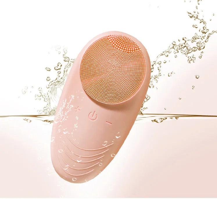 Escova de Limpeza Facial Elétrica de Silicone - À Prova d’Água, Limpeza Profunda e Massageador de Poros