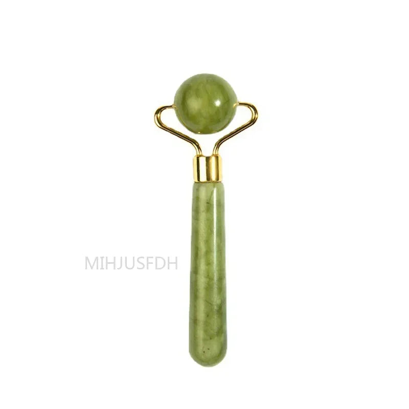 Rolo Massageador de Jade Rosto e Corpo - Gua sha