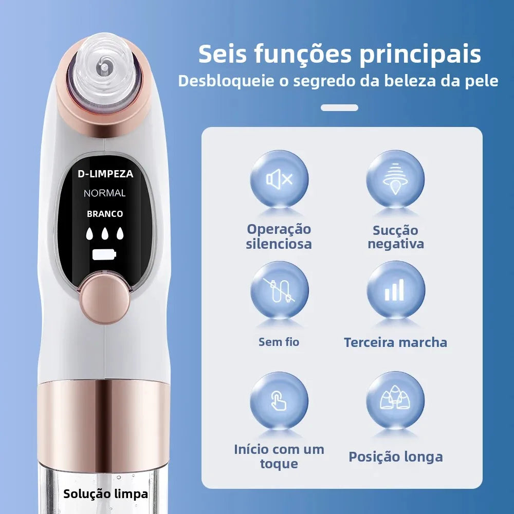 Removedor Elétrico de Cravos com Tecnologia Hailicare - Tratamento de Poros, Sucção a Vácuo
