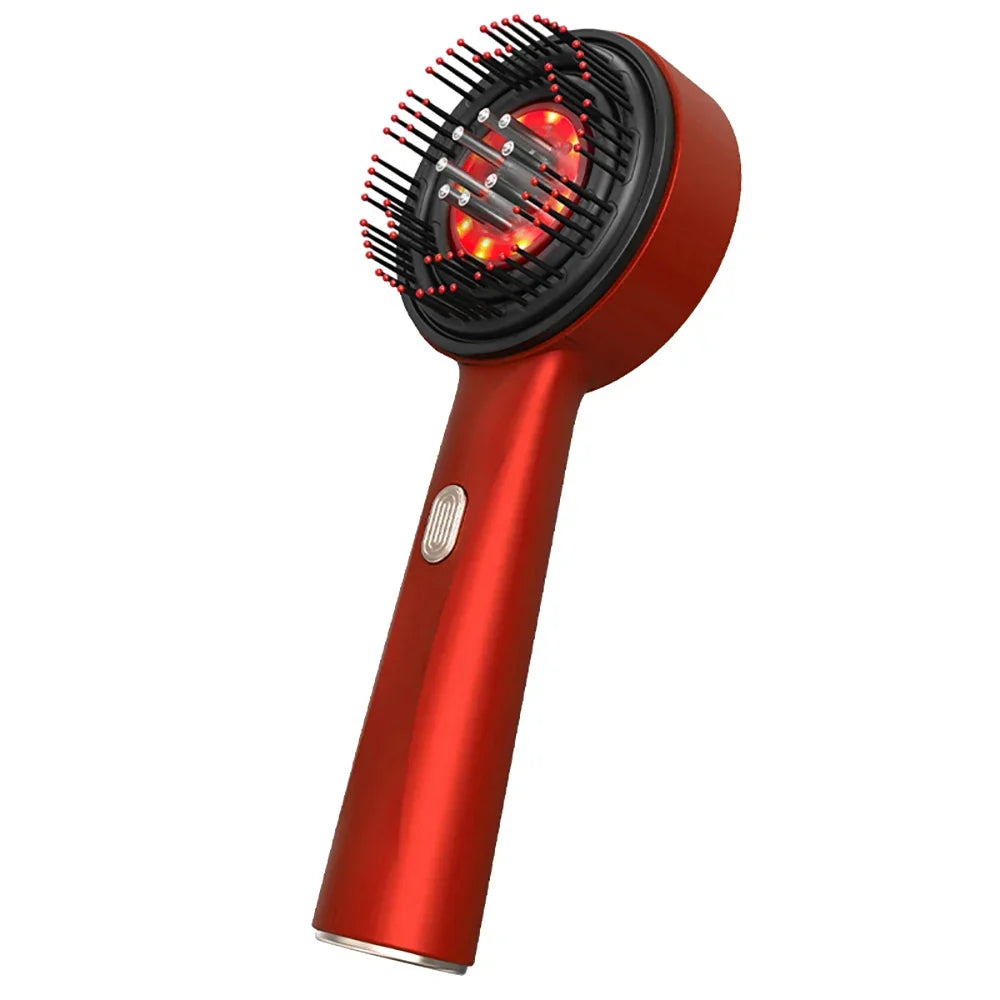 Escova Elétrica Massagem Couro Cabeludo e Terapia Led - Crescimento do Cabelo com Aplicador de Óleo