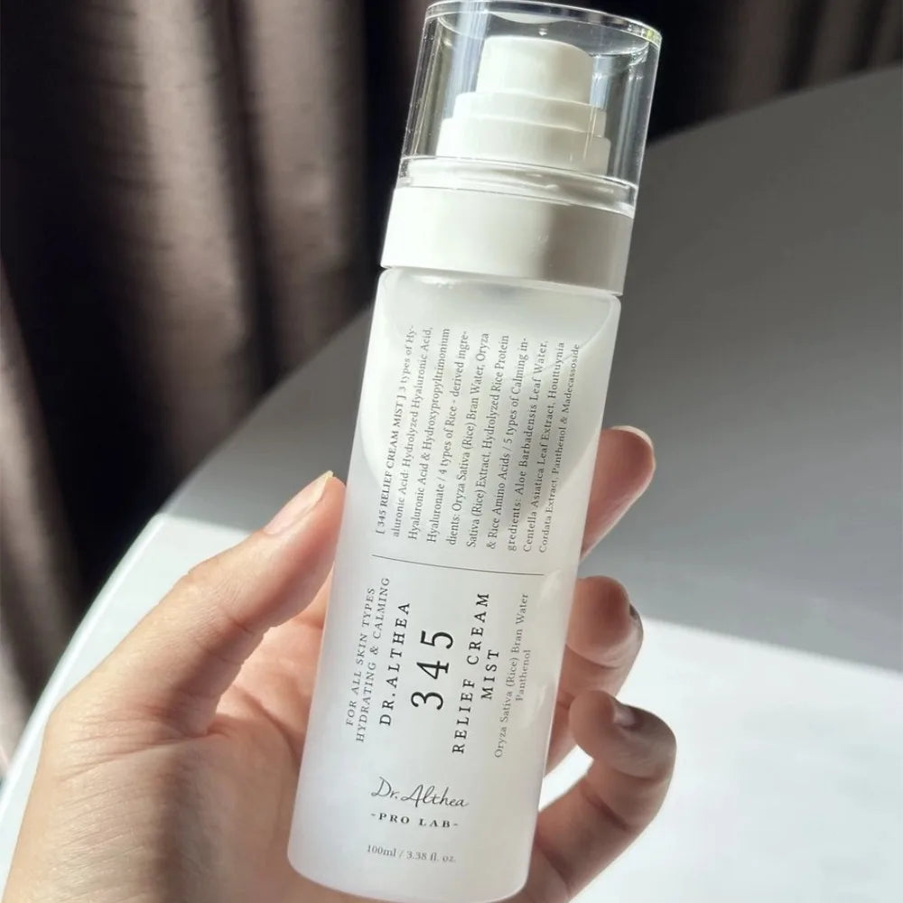 Dr.Althea 345 Relief Cream Mist | Bruma Facial Hidratante com Extrato de Arroz | Cuidado Suavizante para Pele Sensível | Cuidados com a Pele