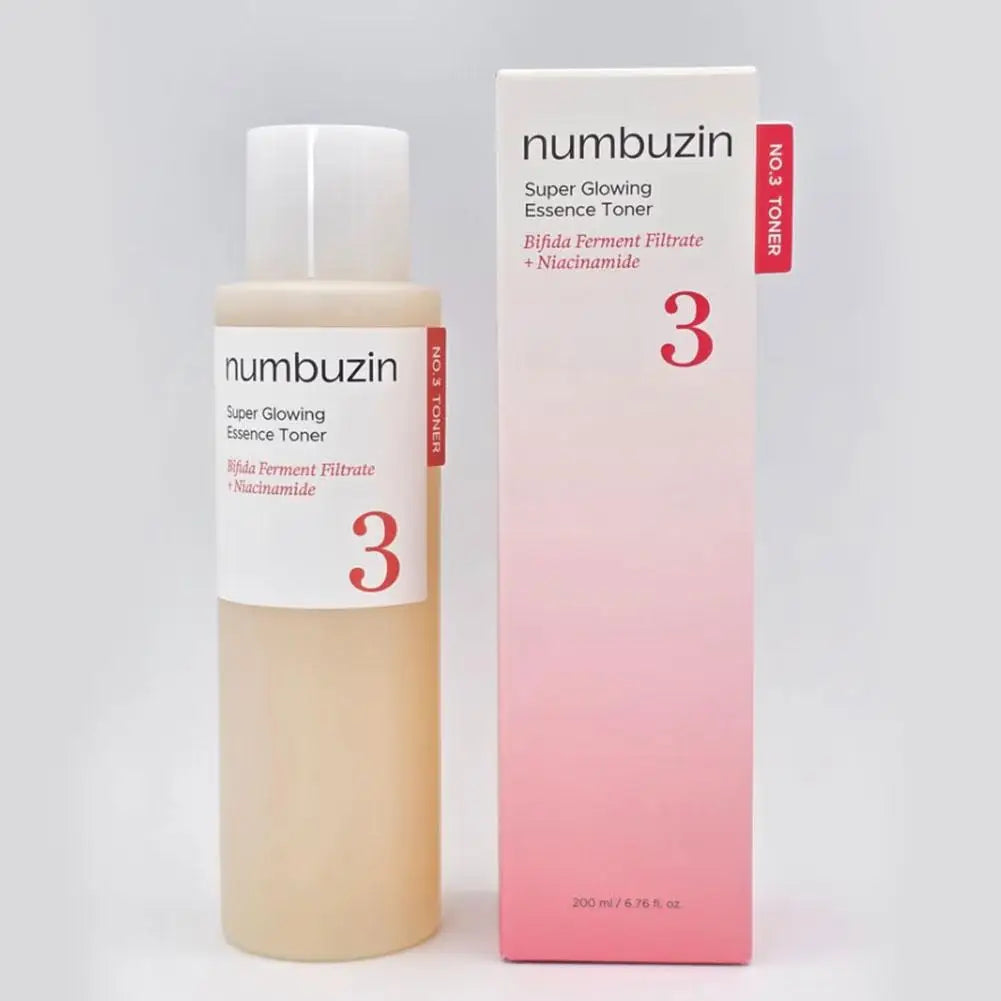 Numbuzin No.3 Super Glowing Essence Toner - Tônico de Essência Fermentada para Brilho e Textura Uniforme ✨