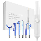 Aparelho de Alta Frequência DARSONVAL- 6 em 1, Terapia Facial Anti Sinais, Acne e Cabelo