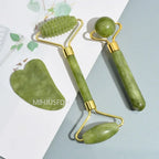 Rolo Massageador de Jade Rosto e Corpo - Gua sha